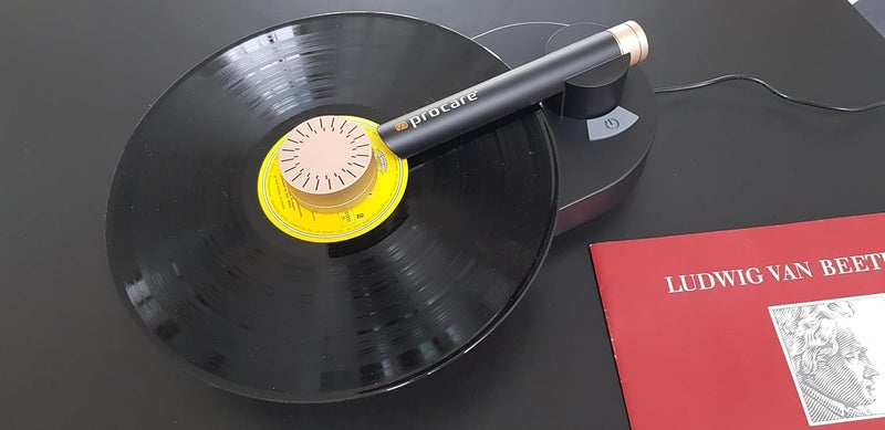 ProcareSelect Vinyl-Xperience Record Cleaning Kit PRO – Includes Record Cleaning Machine, Carbon Fiber Anti-Static Brush, Soft Velvet Record Brush, Soft tip Silicon Blower, Record Weight stabilizer - Image 5
